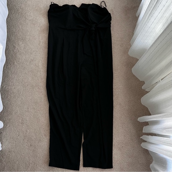 NWT! ELOQUII Strapless Faux Wrap black Jumpsuit Evening Romper - size 24 - Picture 2 of 10
